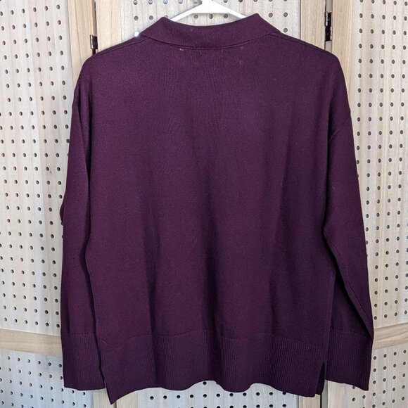 L.L. Bean cotton and cashmere purple sweater - Picture 3 of 11